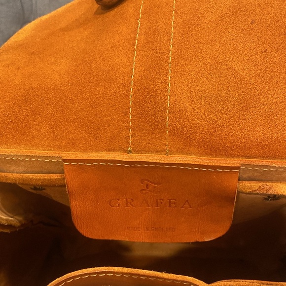 Grafea camel color leather backpack - Picture 7 of 12